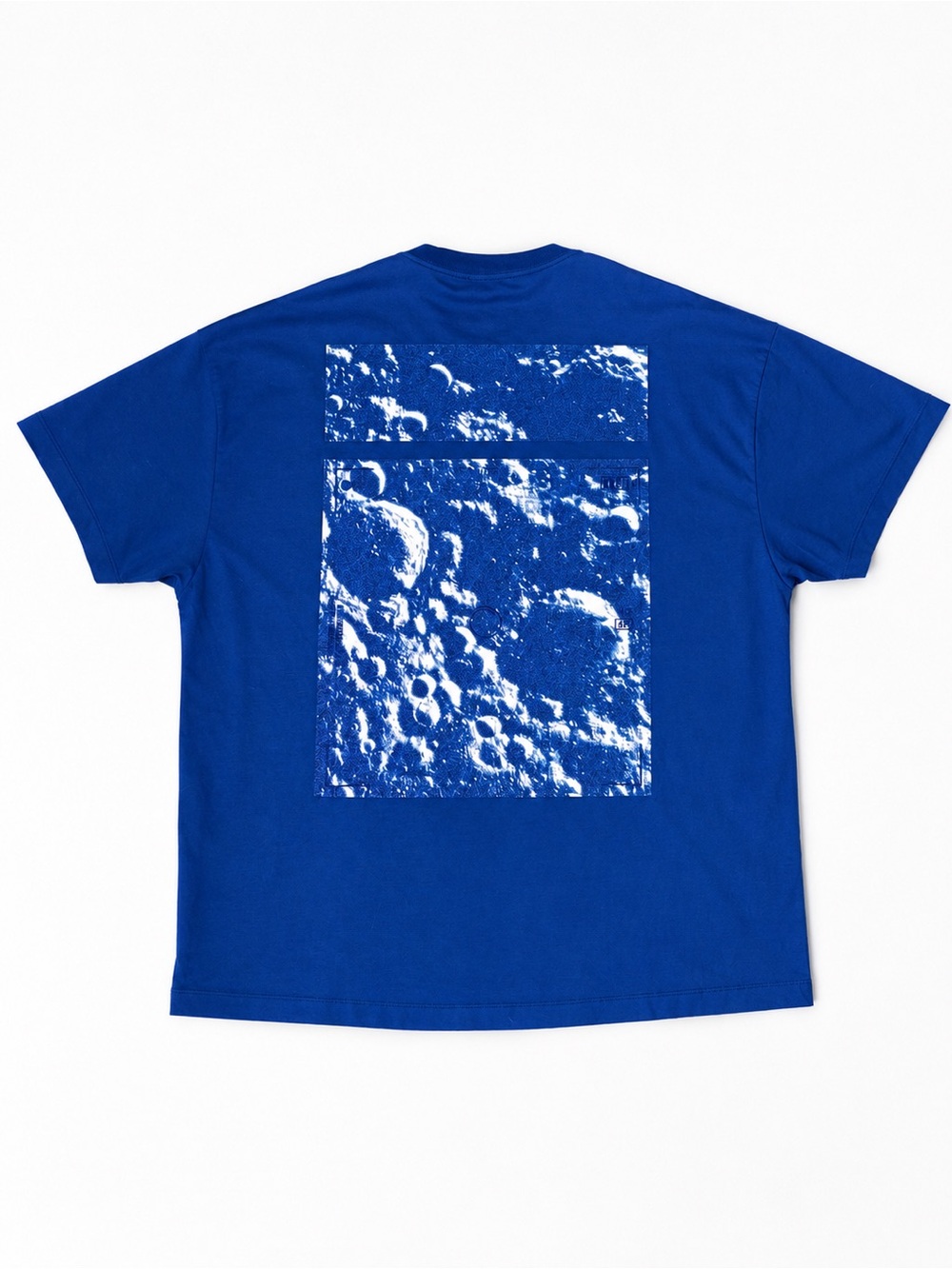 Off-White Moon Tab Over sized T-Shirt Blue S NWT